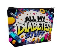 Fakcrkun Divertente borsa da viaggio per diabetici, borsa multiuso per medicinali per il diabete, per donne e uomini, borsa multiuso per medicinali da viaggio per kit di emergenza