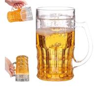 Fake Beer Mug, 400 ml Double Layer Funny Beer Stein, Fake Double Fake Beers Mug with Mezzanine, for Bars Beverages, Prank and Party
