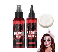 Fake Blood - Colore del viso, spray vampiro | Kit costume per zombie Make up Cosplay Dress Up Masquerade Party Tirare personaggi con il colore del viso per dare vita a Zombie e V