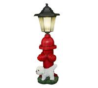 Fake Fire Hydrant - Solar Powered Resin Sculpture, Ornamental Glowing Light Feature, Sturdy Weatherproof Build, Decorative Outdoor Accent | Lawn, Garden, Patio Display, Party Decoration, Training Yard