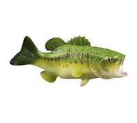 Fake Fish, Realistic Simulated Bass, Solid Teaching Model, Life Like Floating Design, Waterproof Decorative Toy for Pond, Tank, Party, Carnival Display, 6.18x1.77x2.76 inches