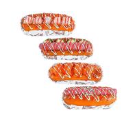 Fake Food Model Prop 4Pcs Bread Showcase Model Store Display Pu Assorted Color Teaching Tool