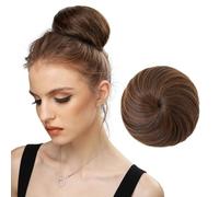 Fake hair Extension for chignon con capelli sintetici - Chignon da ballerina finti biondo spiaggia. Chignon a ciambella ideale for ogni occasione. Hair buns hair piece(Ginger Brown)