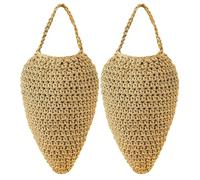 Fake Nest - 2 Pieces Wasp Decoy | 20x32cm Faux Hornet Nest With Cotton Rope Construction, Lightweight Realistic Outdoor Decoration For Garden Yard Backyard Eaves Courtyard Park Beach House Display