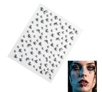 Fake Piercings Set- -Jewelry Makeup Gothic Silver Plated Studs | Adhesive Gems Stickers for Cosplay Party Music Festival Concert Performance Girls Women Fashion Enthusiasts