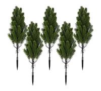 Fake Pine Christmas Trees - 5 Pieces 55cm Faux Topiary Cedar Pines | Realistic Christmas Fake Cedar Trees Greenery - Versatile Dried Flora For Home Front Door Office Porch Living Room Party