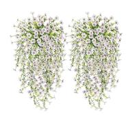 Fake Plants - Silk Orchids | Artificial Flowers For Outdoors And Indoor Home Decor, 2-Piece 29.53" Violet Spring Decoration For Garden Patio Kitchen Farmhouse, UV Resistant Realistic Tall Blooms