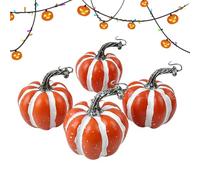 Fake Pumpkins 4 Pieces Realistic - Foam Fall Party Vegetable Small Pumpkins