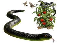 Fake Snake Versatile Bird Scare Realistic Practical Joke Toy Life Size | Rubber Snakes Realistic for Yard Backyard Porch Park Courtyards Halloween Decorations Outside appearance to scare birds