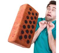 Fake Sponge Bricks Trick Prop - 9.84 Inch Simulation Block | Soft Foam Decorative Prank Item Lightweight Fake Brick For Halloween Christmas Home Party Decoration Scare Gag Use