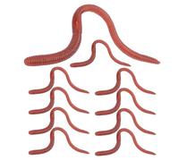 Fake Worm Scary Props - Stretchy 10pcs Earthworm Toys for Pranks and Gag | Flessibile Soft Rubber with Realistic Texture Reusable Funny Joke Accessories for Family Friends Halloween April Fools Day