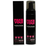 Fake You! Mousse Autoabbronzante - Finitura Senza Striature - Autoabbronzante - Pelle Idratata e Luminosa - Effetto Abbronzato Duraturo/Abbronzatura Senza Sole - Tonalità Media - 200ml