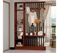 Fakednss Colonna Divisoria Autoportante Legno, Parete Divisoria da Pavimento a Soffitto, Separatore Ambienti Interni con Ripiani per Ingresso, Soggiorno, Camera, Ufficio, Montaggio Facile