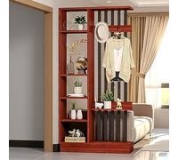 Fakednss Colonna Divisoria Autoportante Legno, Parete Divisoria da Pavimento a Soffitto, Separatore Ambienti Interni con Ripiani per Ingresso, Soggiorno, Camera, Ufficio, Montaggio Facile