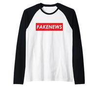 FAKENEWS Streetwear libertà di Parola Satira per notizie False Maglia con Maniche Raglan