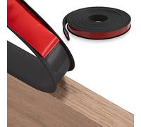 FAKILO Forma di U Flessibile Bordi per Mobili, TPE Impiallacciatura Autoadesiva Bordatura Protettore per Bordi, Bordi per Mobili Fai-da-Te per Tavolo Armadi Ripiani Ripristino (Nero, 16mm x 3m)