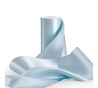 FAKILO Nastro Doppio Raso 100 mm × 9,1 m Nastri Regalo Azzurro Chiaro, Nastri per Bomboniere, Cerimonia di Taglio, Artigianato, Cucito, Natalizie, Feste di Compleanno, Matrimoni Decorazioni