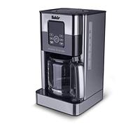 Fakir 9233001 - Macchina da caffè Aroma Grande, con brocca in vetro, con display touch, indicatore del livello dell'acqua, fino a 12 tazze, acciaio inox argento, 1000 Watt