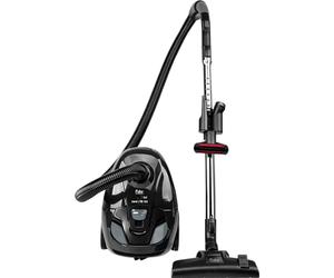 Fakir Trend TS 122 - Aspirapolvere con sacchetto, 700 W, con cavo, filtro EPA, motore silenzioso ad alta efficienza, grande sacchetto per la polvere da 2 l e raggio d'azione 7 m, colore: Nero/Grigio