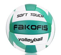 FAKOFIS Palla da Beach Volley, Misura Ufficiale 5, Morbida Pallavolo per Bambini Adulti, Palla per Giochi Interni ed Esterni