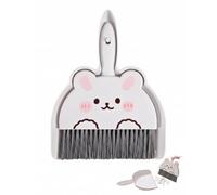 FAKZEP Set Scopetta e Paletta Piccola, Mini Paletta e Scopino da Scrivania a Forma di Coniglio, 1 Pezzo Salvaspazio per la Pulizia di Briciole, Tastiera e Tavoli dei Bambini