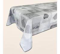FALA BRAND Tovaglia Plastificata Quadrata140 x 140 Impermeabile Antimacchia Facile da Pulire, Elegante Copritavolo In Plastica 4 Posti Soggiorno e Cucina, Tovaglia in Tela Cerata PVC Con Bordino