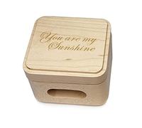 falado You Are My Sunshine Wooden Music Boxes, Laser Engraved Wind Up Classical Wood Sunshine Musical Box for Women and Girls, Unique Gift for Birthday/Aniversary/Christmas/Valentine's Day