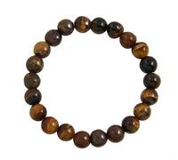 Falari 8mm Natural Stone Stretch Bracelet Tiger-Eye B0511-TE