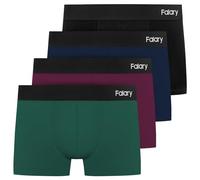 FALARY Boxer Shorts Uomo Mutande Uomo Uomo Pantaloncini Retro Intimo Boxer Trunk Cotone Senza Etichetta Graffiante Confezione da 4 Mutande Sportive Multicolore L