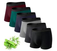 FALARY Boxer Uomo bambù 6/12 Paia Intimo Uomo Morbido e Traspirante | 92% viscosa di bambù, 8% elastan, morbido, traspirante, assorbe l'umidità, non si arrotola, senza etichetta
