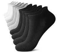 FALARY Calzini Da Ginnastica Uomo Donna Calzini Corti Calzini Sportivi In Cotone Traspiranti Calzini Da Corsa Calzini Da Corsa All'Aperto Nero × 4 + Bianco × 3 + Grigio × 3,43-46,10 Paia