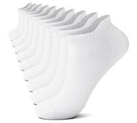 FALARY Calzini Da Sneaker Uomo Donna Calzini Corti Calzini Sportivi Traspiranti In Cotone Bianco Calzini Da Corsa Calzini Da Corsa All'Aperto 43-46, 10 Paia