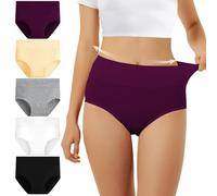 FALARY Mutande Vita Alta Donna in Cotone, Pacco da 5