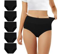 FALARY Mutande Vita Alta Donna in Cotone, Pacco da 5