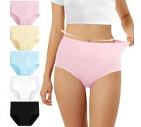 FALARY Mutande Vita Alta Donna in Cotone, Pacco da 5