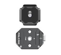 FALCAM F38B3404 - Kit di sgancio rapido V2, sistema di sgancio rapido, base e piastra con filettatura da 1/4" e 3/8" per treppiede, monopiede, stabilizzatore, cursore