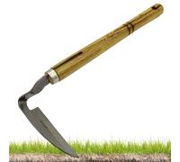Falce da giardino, Falce da giardinaggio,Sarchiatore manuale da giardinaggio con manico in legno duro | Strumento per diserbo da giardino, taglierina per rimuovere la falce per allentare il terreno, c