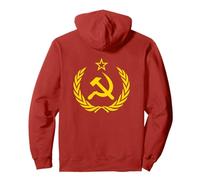 Falce e Martello CCCP URSS Unione Sovietica Rossa Felpa con Cappuccio