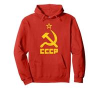 Falce e Martello Stella CCCP Unione Sovietica Rossa Felpa con Cappuccio