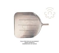 Falci pala per pizza in alluminio senza manico cm 32 x 34 pizzaiolo forno a legn