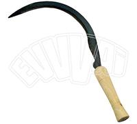 FALCIOLA CEREALI DENTATA 35 MM FALCE FALCETTO MANICO LEGNO TAGLIAERBA FALCIAERBA