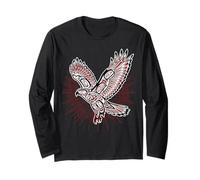 Falco dalla Coda Rossa Indiani nativi Americani e Natura Solare Maglia a Manica