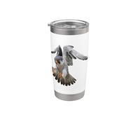 falco pellegrino atterra sulla preda Bicchiere termico in acciaio inox doppia parete