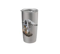 falco pellegrino atterra sulla preda Bicchiere termico in acciaio inox doppia parete