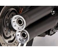 FALCON Doppio scanalatura sistema completo di scarico con gatto rivestito in acciaio inossidabile nero opaco, nero