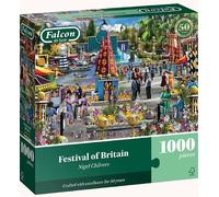 Falcon Festival of Britain - Puzzle da 1000 pezzi, puzzle per adulti, 1000 pezzi splendidamente illustrati, per attività in casa, giorni di pioggia, regalo di compleanno e regalo di Natale, Jumbo