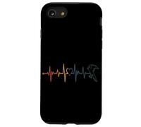 Falcon Heartbeat Line Raptor Love Pulse Birds Watching Custodia per iPhone SE (2020) / 7/8