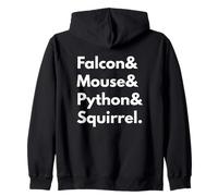Falcon Mouse Python Scoiattolo Programmazione Linguaggio Design Felpa con Cappuccio