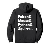 Falcon Mouse Python Scoiattolo Programmazione Linguaggio Design Felpa con Cappuccio