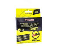 Falcon, Nylon Persicus Yellow Cast Mn, 1200 mt x 0.180 mm Filo Da Pesca, Giallo chiaro, 0.18